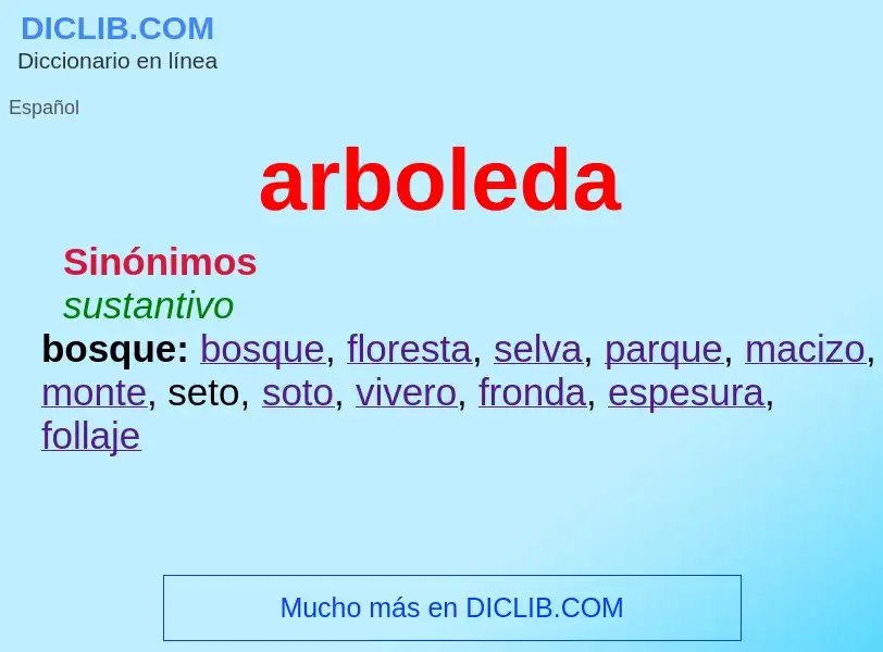 What is arboleda - definition