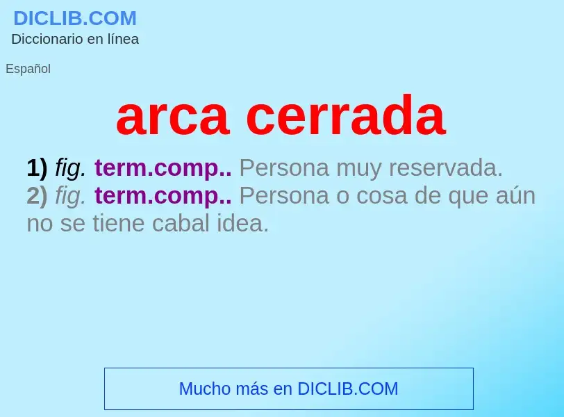 What is arca cerrada - meaning and definition