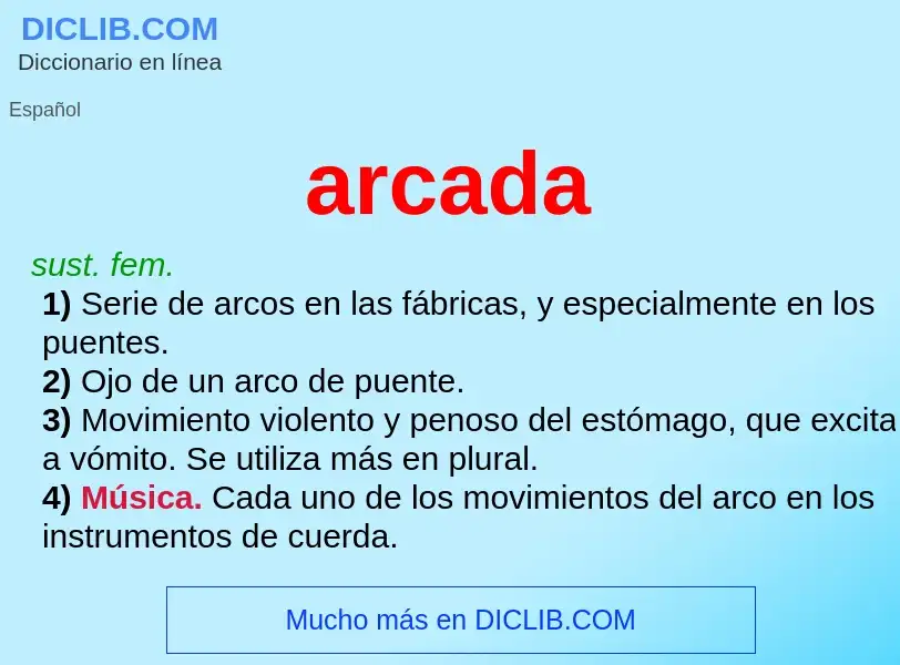 What is arcada - meaning and definition