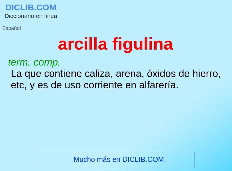 What is arcilla figulina - meaning and definition