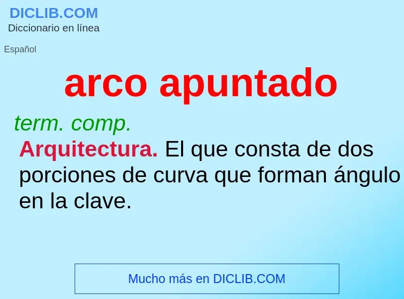 O que é arco apuntado - definição, significado, conceito