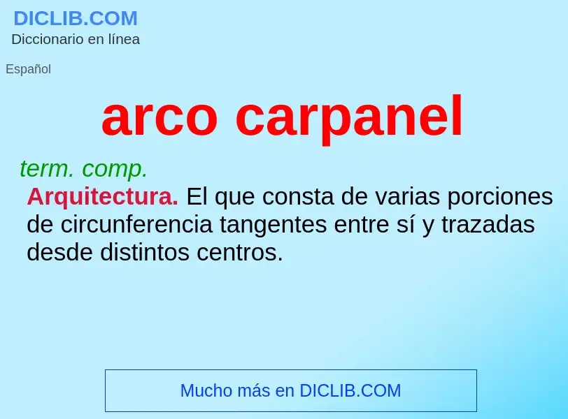 Τι είναι arco carpanel - ορισμός