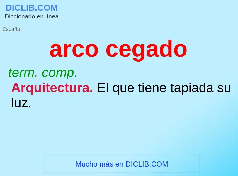 O que é arco cegado - definição, significado, conceito