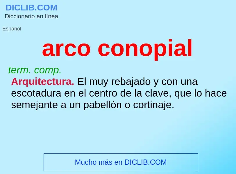 Was ist arco conopial - Definition