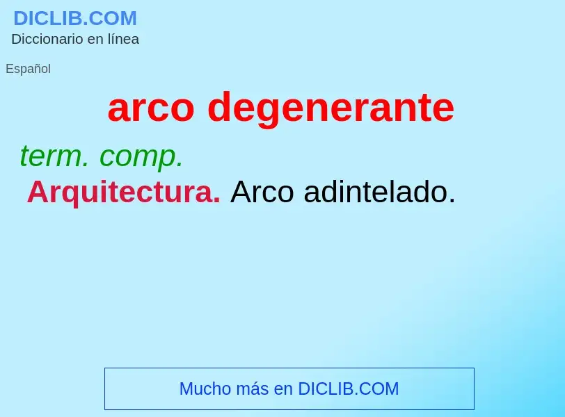 O que é arco degenerante - definição, significado, conceito