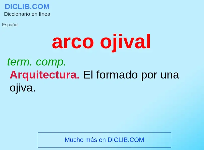 Was ist arco ojival - Definition