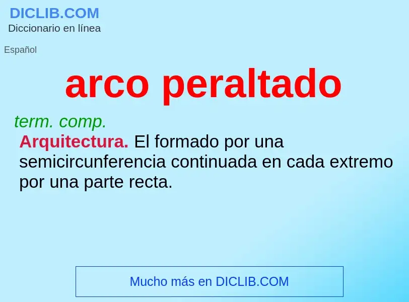 O que é arco peraltado - definição, significado, conceito