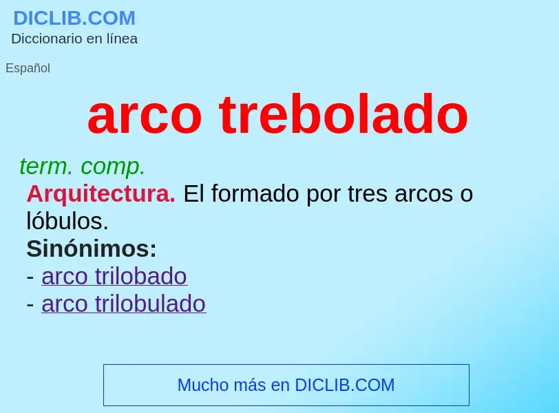 Wat is arco trebolado - definition