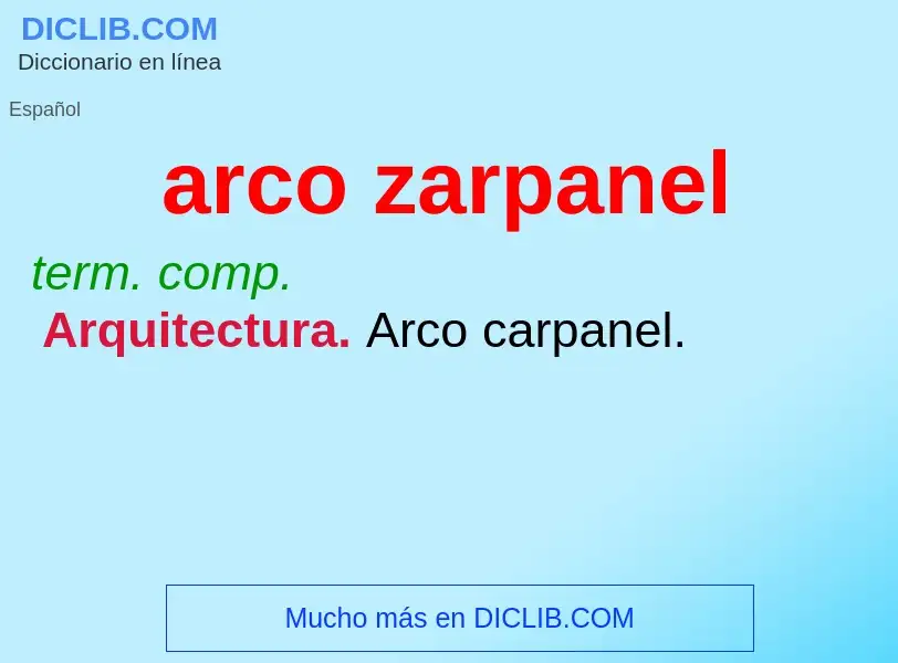 Was ist arco zarpanel - Definition