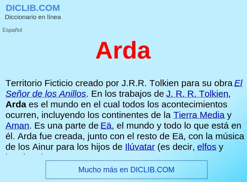 Wat is Arda  - definition