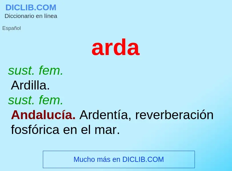 What is arda - meaning and definition