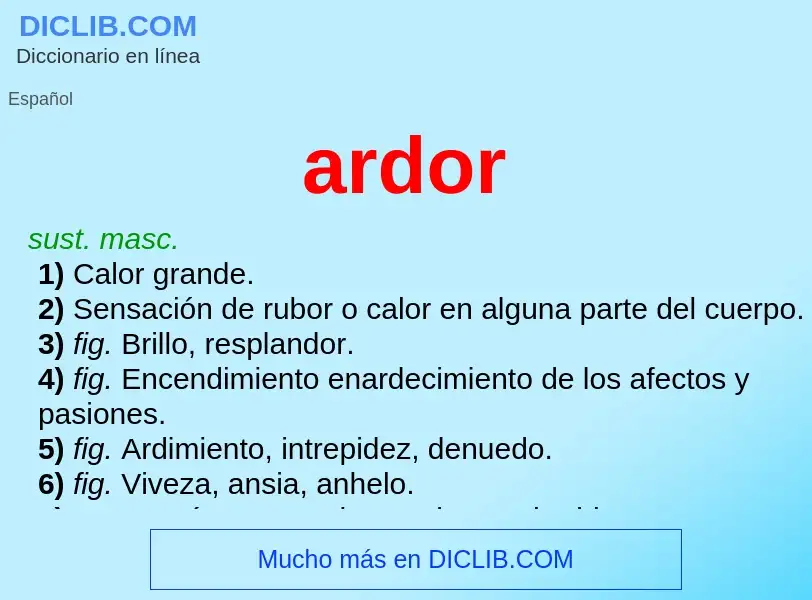 What is ardor - definition