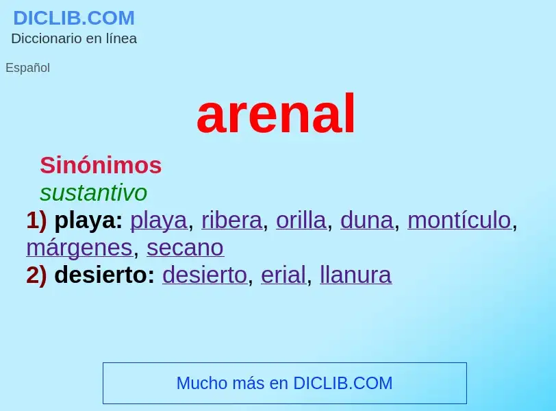 What is arenal - definition