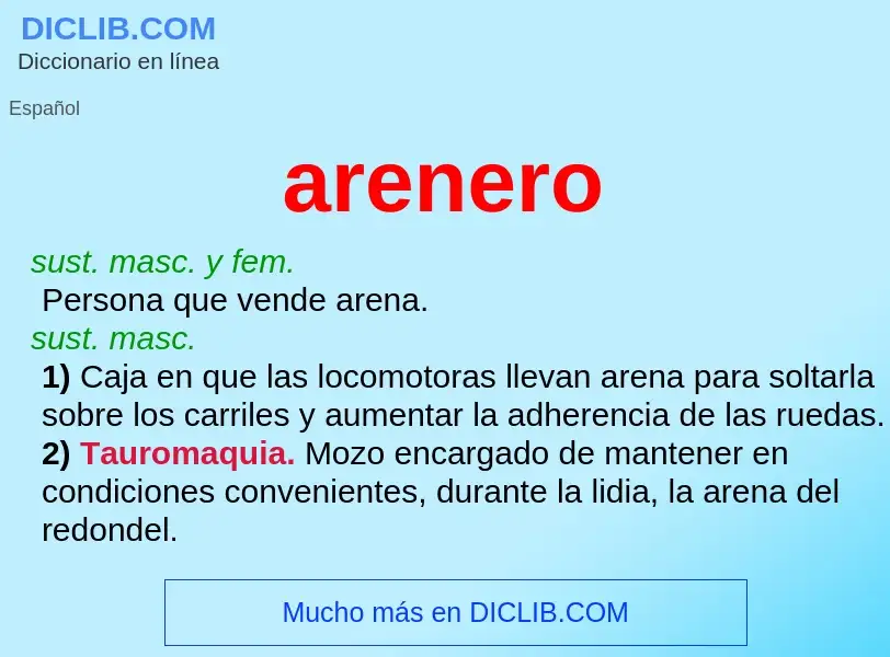 Что такое arenero - определение