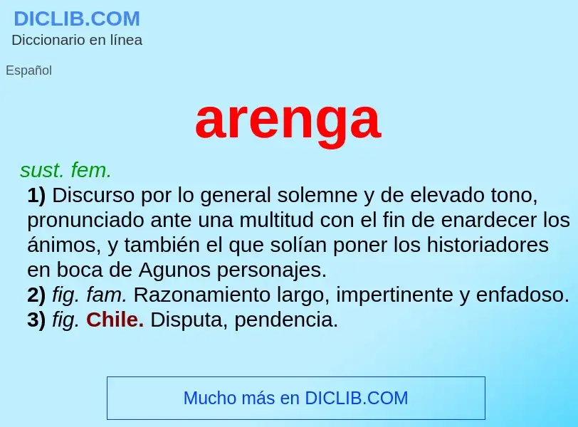 What is arenga - definition