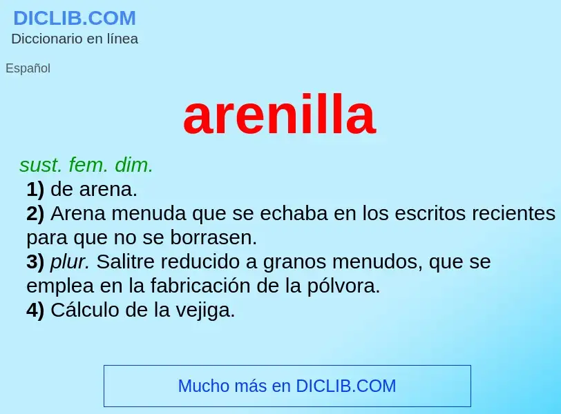 What is arenilla - definition