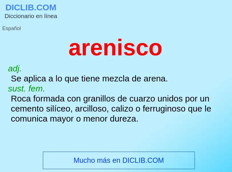 What is arenisco - definition