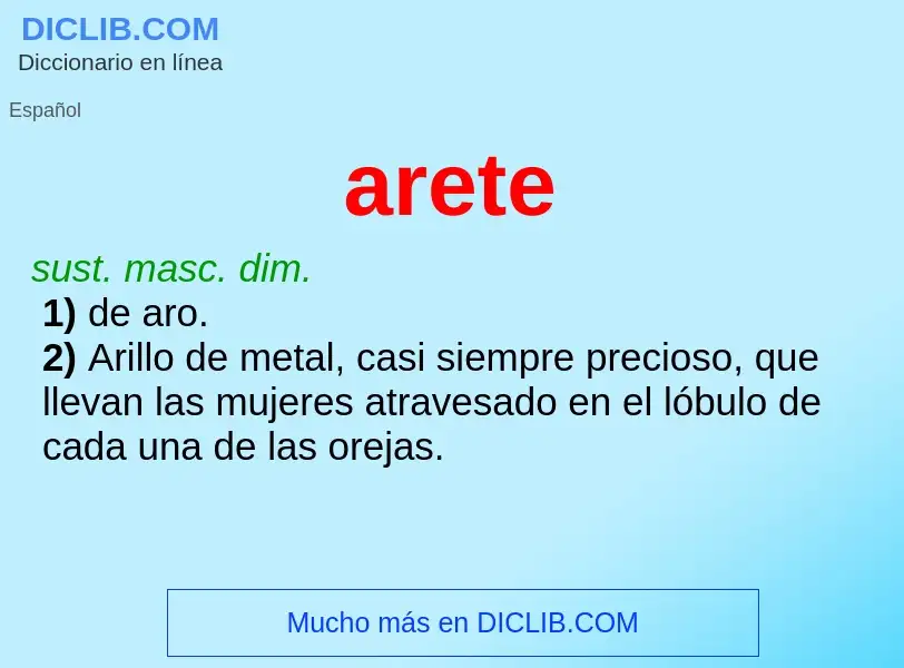 O que é arete - definição, significado, conceito