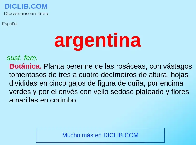 ¿Qué es argentina? - significado y definición