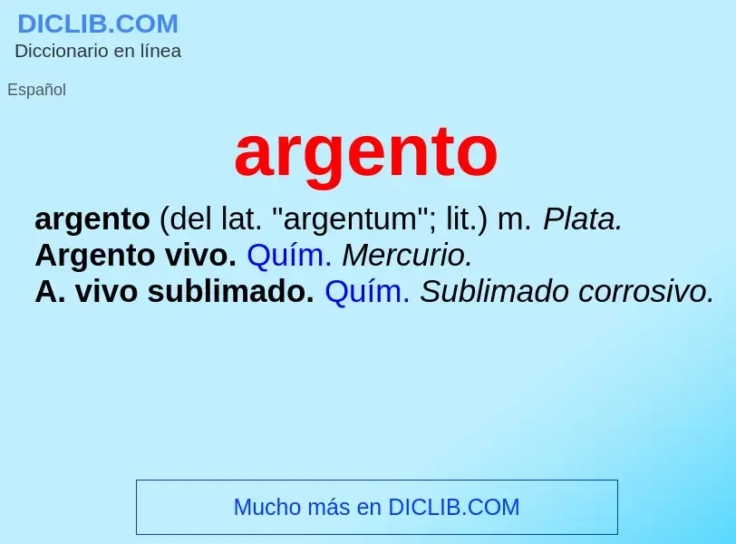 ¿Qué es argento? - significado y definición