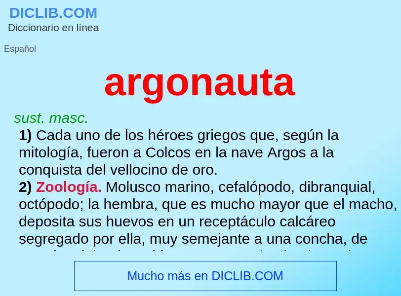 ¿Qué es argonauta? - significado y definición