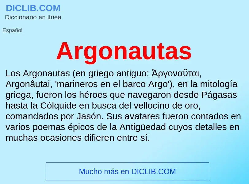 O que é Argonautas - definição, significado, conceito