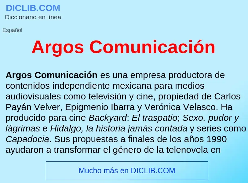 What is Argos Comunicación - definition