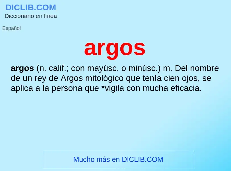 Wat is argos - definition