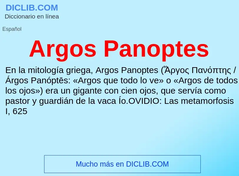 O que é Argos Panoptes - definição, significado, conceito