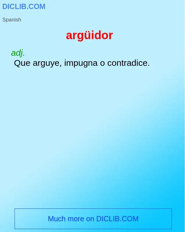 What is argüidor - definition