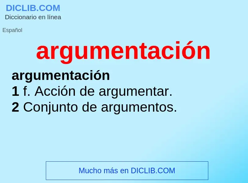 Wat is argumentación - definition