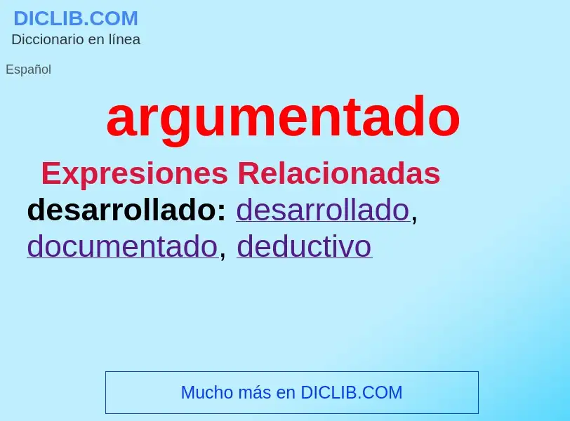 What is argumentado - meaning and definition