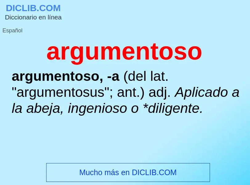 Что такое argumentoso - определение