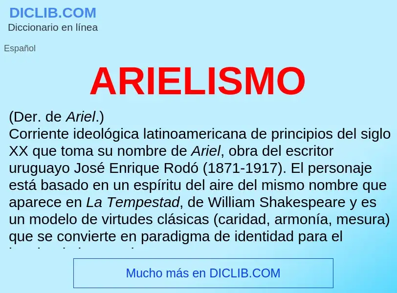 ¿Qué es ARIELISMO? - significado y definición