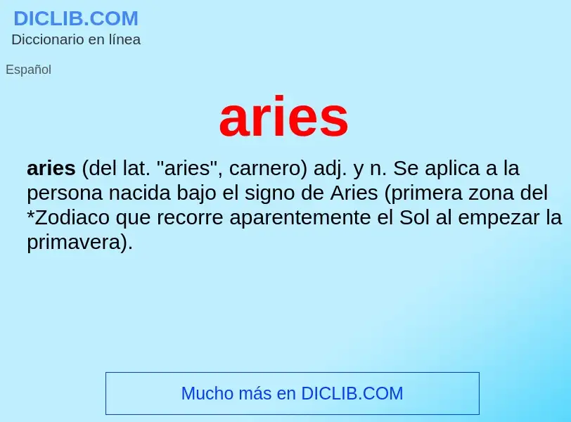 ¿Qué es aries? - significado y definición