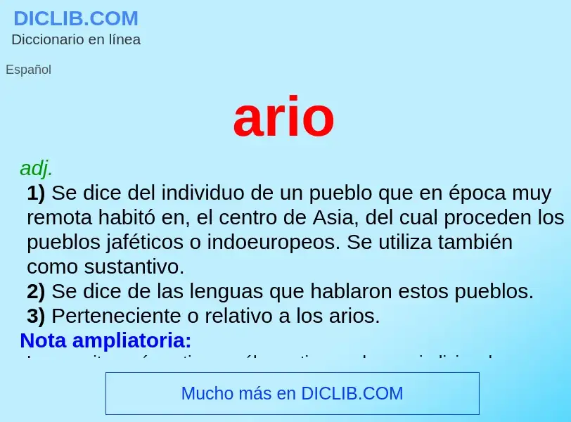 Wat is ario - definition