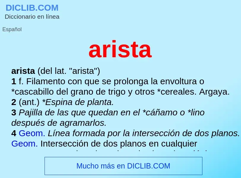 Wat is arista - definition