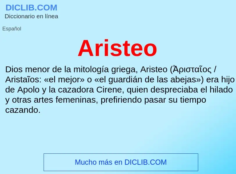 What is Aristeo - meaning and definition