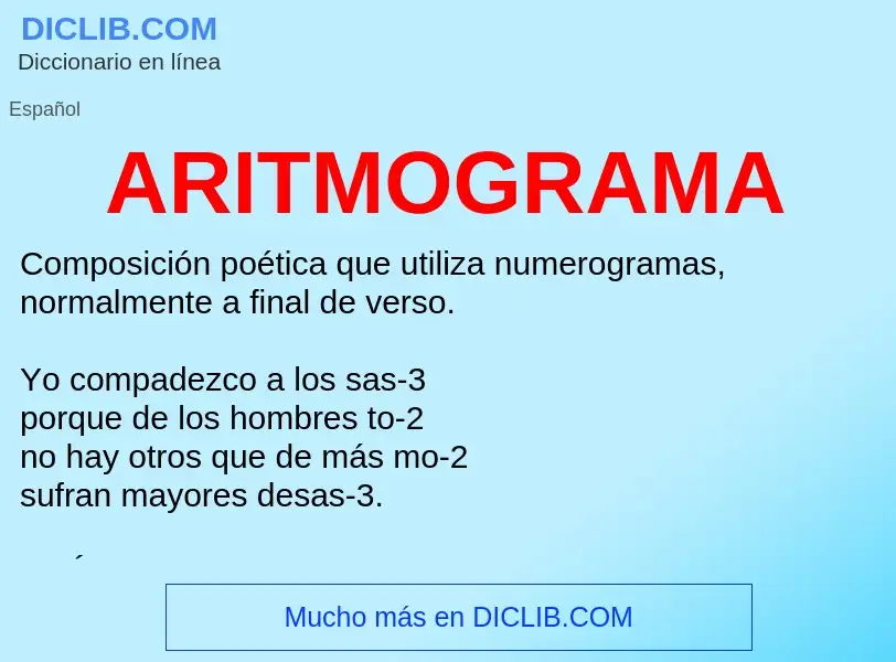 ¿Qué es ARITMOGRAMA? - significado y definición