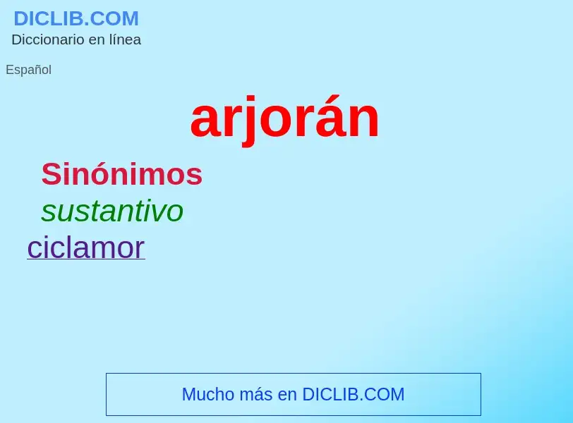 What is arjorán - meaning and definition