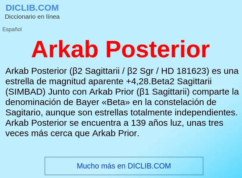 Was ist Arkab Posterior - Definition