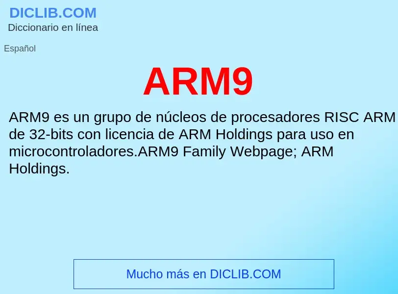 ¿Qué es ARM9? - significado y definición