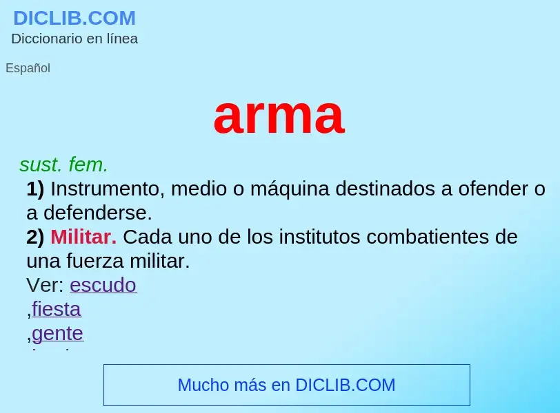 What is arma - meaning and definition