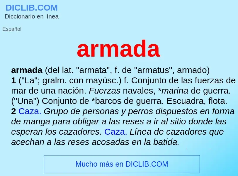 ¿Qué es armada? - significado y definición