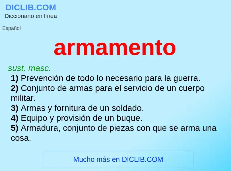 Wat is armamento - definition