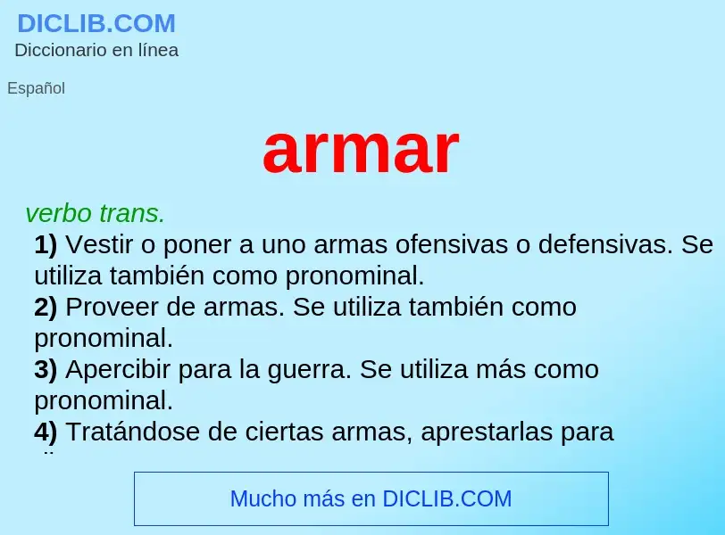 What is armar - meaning and definition