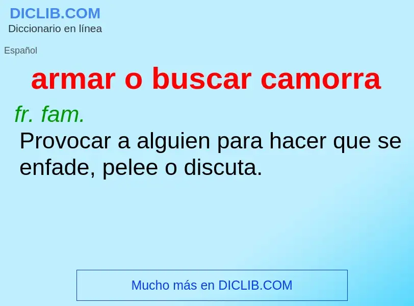 O que é armar o buscar camorra - definição, significado, conceito