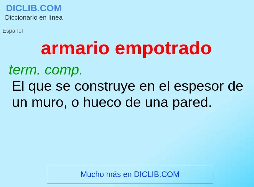 O que é armario empotrado - definição, significado, conceito