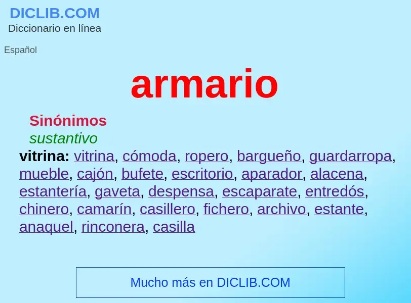 Wat is armario - definition