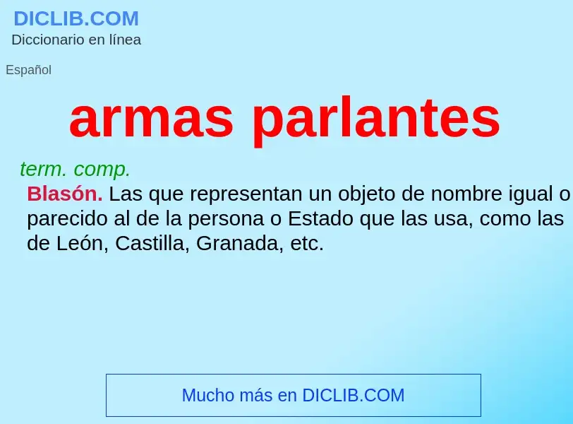 Wat is armas parlantes - definition